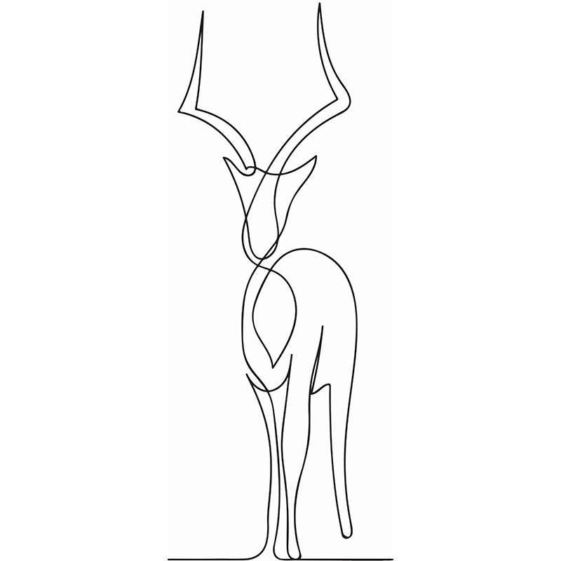 Πίνακας σε καμβά Line Art Antelope